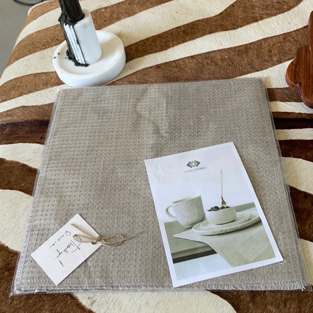 6 x 100% LINEN FLAX FACE CLOTHES